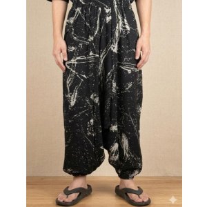 画像: 和風プリント＊コットン素材＊ふんわり＊サルエルパンツ