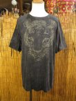 画像2: ストーンウォッシュ加工＊コットン素材＊タイガー＊ハンドペイント＊半袖Ｔシャツ＊ＸＬ
