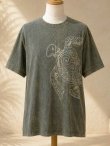 画像1: ストーンウォッシュ加工＊コットン素材＊ウミガメ＊ハンドペイント＊半袖Ｔシャツ＊ＸＬ