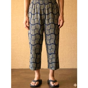 画像: 和風プリント＊コットン素材＊半端丈＊イージーパンツ