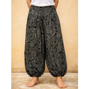 画像: アジアンプリント＊レーヨン素材＊ふんわり＊アラジンパンツ
