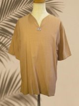 画像: 無地＊薄手＊コットン素材＊半袖＊プルオーバー＊２ＸＬ