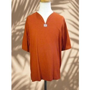 画像: 無地＊薄手＊コットン素材＊半袖＊プルオーバー＊２ＸＬ