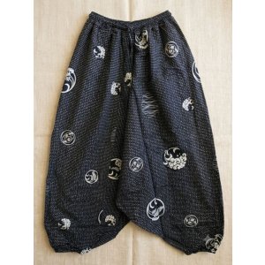 画像: 和風プリント＊コットン素材＊ふんわり＊サルエルパンツ