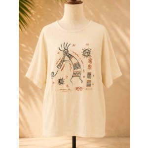 画像: ココペリ＊ハンドペイント＊Ｗコットン素材＊ハーフスリーブ＊プルオーバー