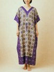 画像1: 薄手ビスコース素材＊ゆったりサイズ ＊ペイズリープリント＊ガラベーヤ＊ポンチョ風＊マキシ丈＊ワンピース＊ベリーダンス