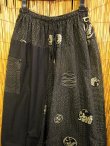 画像3: 黒色＋和風プリント＊切り替え＊コットン素材＊ふんわり＊サルエルパンツ