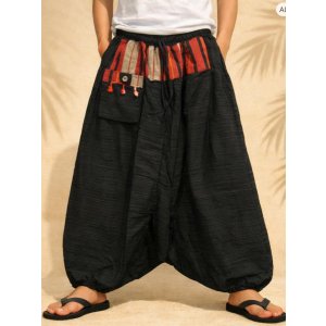画像: ナガ族＊コットン素材＊ふんわり＊サルエルパンツ