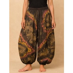 画像: ラヴァタイダイ染め＊レーヨン素材＊ゆったりシルエット＊ビッグアラジンパンツ＊バルーンパンツ