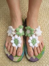 画像: 【２４・５ｃｍ〜２５ｃｍ】ソフトタイプ＊お花＊編み編み＊ビーチサンダル