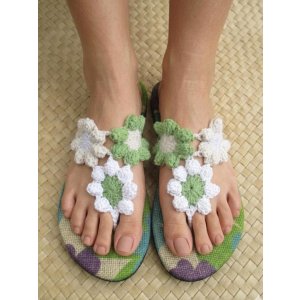 画像: 【２４・５ｃｍ〜２５ｃｍ】ソフトタイプ＊お花＊編み編み＊ビーチサンダル