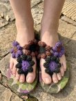 画像1: 【２４・５ｃｍ〜２５ｃｍ】ソフトタイプ＊お花＊編み編み＊ビーチサンダル