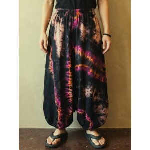 画像: ラヴァタイダイ染め＊レーヨン素材＊ゆったりシルエット＊ビッグアラジンパンツ＊バルーンパンツ
