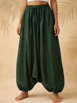 画像: 無地＊レーヨン素材＊ふんわり＊サルエルパンツ