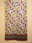 画像1: 【１５０ｃｍ×８５ｃｍ】インド綿＊お花プリント＊暖簾＊のれん