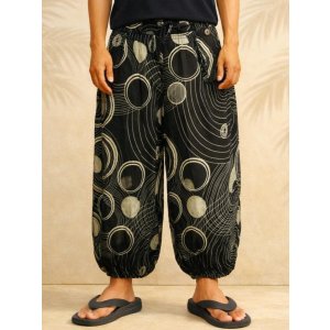画像: アジアンプリント＊レーヨン素材＊ふんわり＊アラジンパンツ