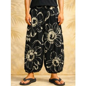 画像: アジアンプリント＊レーヨン素材＊ふんわり＊アラジンパンツ