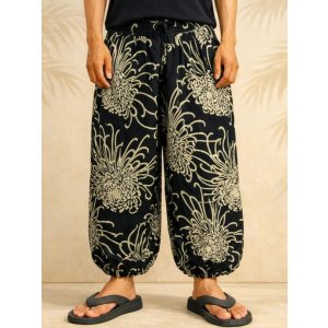 画像: アジアンプリント＊レーヨン素材＊ふんわり＊アラジンパンツ