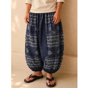 画像: ラムナミプリント＊コッン素材＊モモンガ風＊ふんわり＊サルエルパンツ