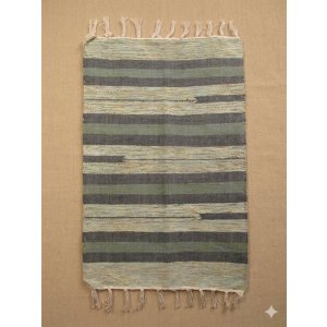 画像: 【５０ｃｍ×８０ｃｍ】コットン＆ポリエステル素材＊手織り＊シャトルラグマット