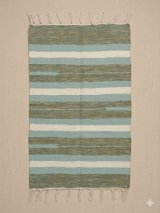 画像: 【５０ｃｍ×８０ｃｍ】コットン＆ポリエステル素材＊手織り＊シャトルラグマット