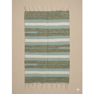 画像: 【５０ｃｍ×８０ｃｍ】コットン＆ポリエステル素材＊手織り＊シャトルラグマット
