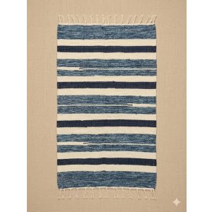 画像: 【５０ｃｍ×８０ｃｍ】コットン＆ポリエステル素材＊手織り＊シャトルラグマット