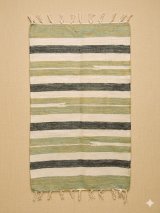 画像: 【５０ｃｍ×８０ｃｍ】コットン＆ポリエステル素材＊手織り＊シャトルラグマット