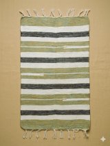 画像: 【５０ｃｍ×８０ｃｍ】コットン＆ポリエステル素材＊手織り＊シャトルラグマット