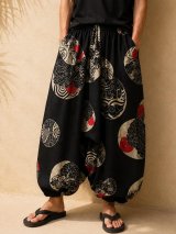 画像: 和風プリント＊コットン素材＊ふんわり＊サルエルパンツ