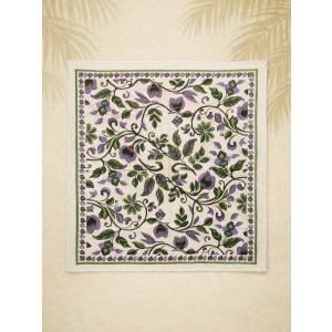 画像: 【１０６ｃｍ×１００ｃｍ】インド綿＊お花プリント＊マルチクロス