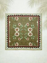 画像: 【１０５ｃｍ×１０２ｃｍ】インド綿＊お花プリント＊マルチクロス