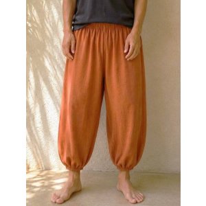 画像: ストーンウォッシュ加工＊コットン素材＊半端丈＊クロップドパンツ