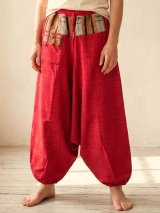 画像: ナガ族＊コットン素材＊ふんわり＊サルエルパンツ