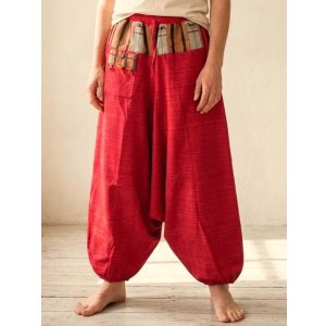 画像: ナガ族＊コットン素材＊ふんわり＊サルエルパンツ