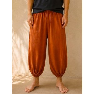 画像: ストーンウォッシュ加工＊コットン素材＊半端丈＊クロップドパンツ