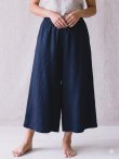 画像1: 無地＊コットン素材＊シンプル＊半端丈＊ワイドパンツ