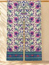 画像: 【１５０ｃｍ×８５ｃｍ】インド綿＊お花プリント＊暖簾＊のれん