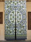 画像1: 【１５０ｃｍ×８５ｃｍ】インド綿＊お花プリント＊暖簾＊のれん