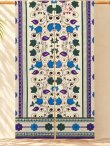 画像1: 【１５０ｃｍ×８５ｃｍ】インド綿＊お花プリント＊暖簾＊のれん
