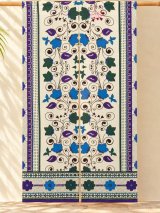 画像: 【１５０ｃｍ×８５ｃｍ】インド綿＊お花プリント＊暖簾＊のれん