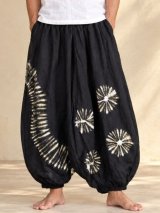画像: モノトーンタイダイ染め＊コットン素材＊ゆったりシルエット＊ビッグアラジンパンツ＊バルーンパンツ