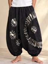 画像: モノトーンタイダイ染め＊コットン素材＊ゆったりシルエット＊ビッグアラジンパンツ＊バルーンパンツ