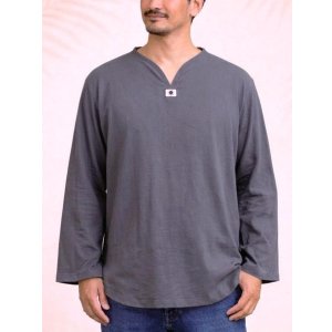 画像: 無地＊薄手＊コットン素材＊長袖＊プルオーバー＊ＸＬ