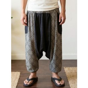 画像: アジアンプリント＊コッン素材＊モモンガ風＊ふんわり＊サルエルパンツ