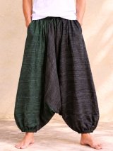 画像: バイカラー＊コッン素材＊シンプル＊ふんわり＊サルエルパンツ