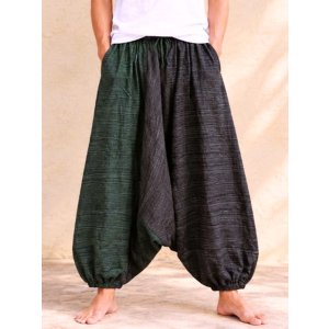 画像: バイカラー＊コッン素材＊シンプル＊ふんわり＊サルエルパンツ