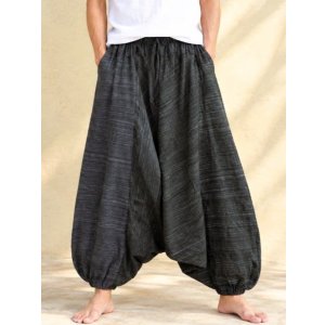 画像: バイカラー＊コッン素材＊シンプル＊ふんわり＊サルエルパンツ