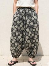 画像: 和風プリント＊コットン素材＊ふんわり＊サルエルパンツ
