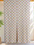画像1: 【１５０ｃｍ×８５ｃｍ】インド綿＊レトロ調プリント＊暖簾＊のれん